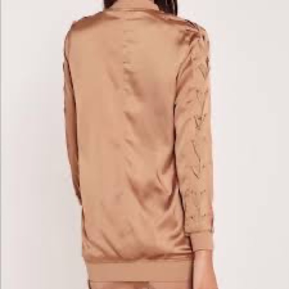 Pink satin bomber jacket - Picture 3 of 3